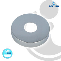 tecuro Hahnrosette 3/4 Zoll Ø 27 mm x Ø 80 mm x Höhe 15 mm, Messing verchromt