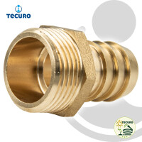 tecuro Sauger Schlauchstutzen-Schlauchtülle Ø 8 mm x Außengewinde G 1/4 Zoll - Messing blank