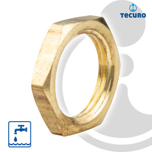 tecuro Gegenmutter mit Sechskant, Innengewinde Rp 3/8...