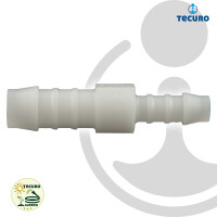 tecuro Schlauchverbinder reduziert  Ø 7 mm x Ø 10 mm - Nylon weiß