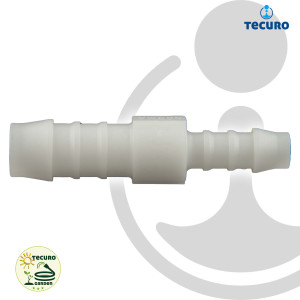 tecuro Schlauchverbinder reduziert  Ø 10 mm x Ø 12 mm - Nylon weiß