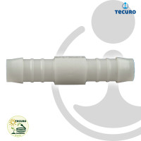 tecuro Schlauchverbinder gerade, für Industrie und Garten - Nylon weiß