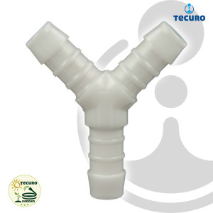 tecuro Schlauchverbinder Y-Stück, allseitig Ø 15 mm - Nylon weiß