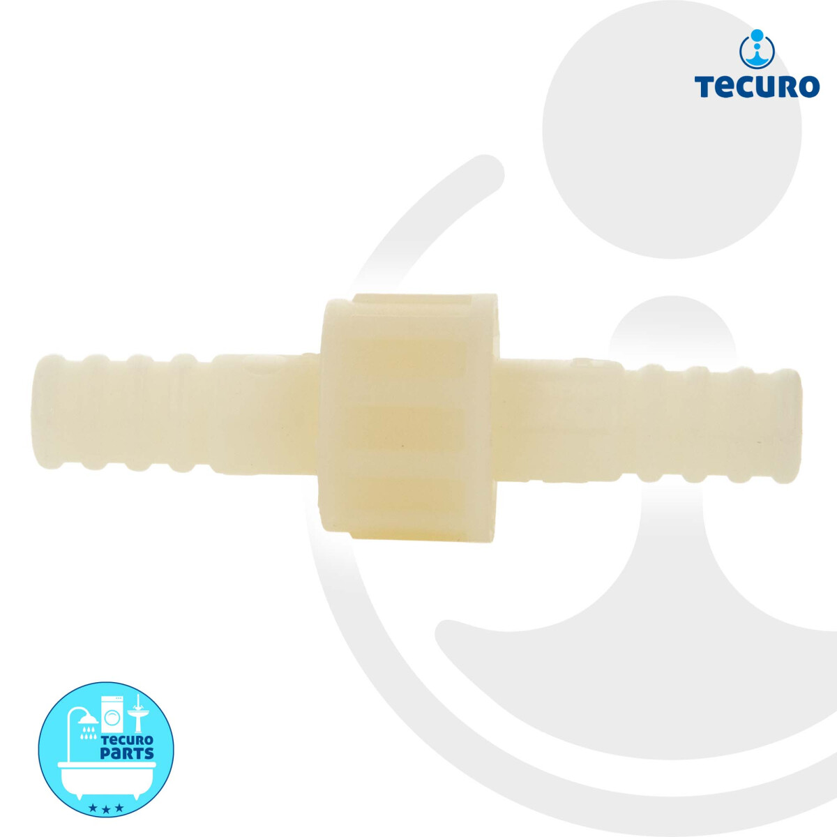 Tecuro Schlauchverbinder Y-Stück – Allseitig 7 Mm, Mit 3 Edelstahl-Schellen, Bis 16 Bar, Nylon Weiß