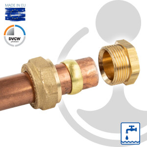 MS-Endkupplung Ø 22 mm, passend zu MS-Klemmringverbinder
