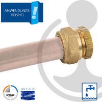 MS-Endkupplung Ø 22 mm, passend zu MS-Klemmringverbinder