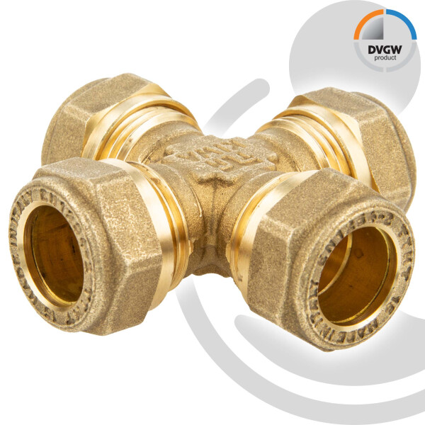 5er-Set Kupfer 4-Wege Kreuzverschraubung (15 Mm) – Löten Für Kühlung, Heizung & Gas – Robuste Rohrverbinder Für Klima & Co.