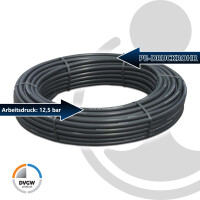 PE Druckrohr Ø 32  x 3,0 mm - Länge 25 m - PE 80/SDR 11/12,5 bar/DVGW