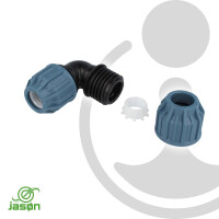 Jason PP-Klemmkupplung 90° Winkel Ø 40 mm - DVGW zugelassen