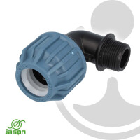Jason PP-Klemmverbinder 90° Winkel mit AG Ø 50 mm x 1 1/2 Zoll - DVGW zugelassen