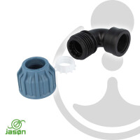 Jason PP-Klemmverbinder 90° Winkel mit IG Ø 20 mm x 1/2 Zoll - DVGW zugelassen