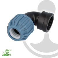 Jason PP-Klemmverbinder 90° Winkel mit IG Ø 25 mm x 3/4 Zoll - DVGW zugelassen