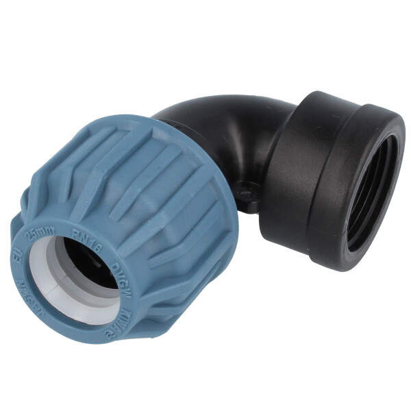 Jason PP-Klemmverbinder 90° Winkel mit IG Ø 25 mm x 1 Zoll - DVGW zugelassen