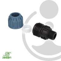 Jason PP-Klemmverbinder mit AG, Ø 40 mm x 1 1/4 Zoll - DVGW zugelassen