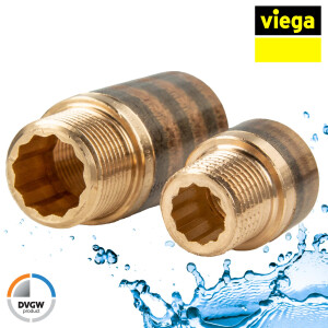 Viega Rotguss Hahnverlängerung 1/2 x 30 mm - Typ...