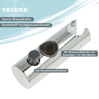 tecuro Gleiter Schieber Brausehalter für Wandstange Ø 18 mm - Kunststoff verchromt