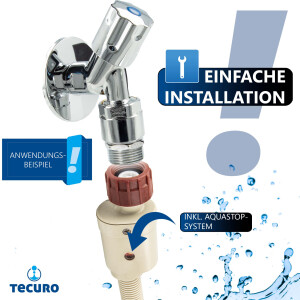 tecuro Aquastop Sicherheits-Zulaufschlauch, 2,00 m,...