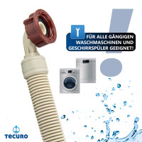 tecuro Aquastop Sicherheits-Zulaufschlauch, 3,90 m, Schlauch in Schlauch System für Wasch,-Spülmaschschine
