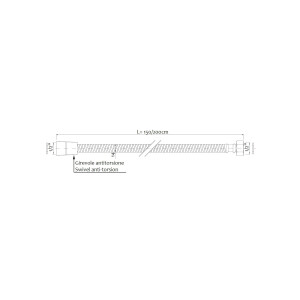 tecuro 1,50 m Brauseschlauch goldoptik, 1/2" Rändelmutter x 1/2" Konusmutter, verdrehsicher
