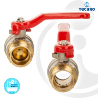 tecuro Kugelhahn, Innen- x Außengewinde G 3/4 Zoll (DN 20) Stahlhebel lang, MS-vernickelt