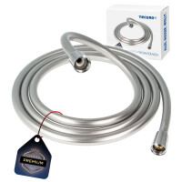 tecuro PREMIUM Brauseschlauch 1,25 m, verdrehsicher, silberglatt, KTW-BWGL