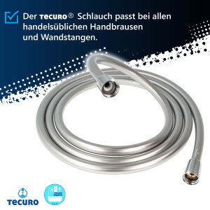 tecuro PREMIUM Brauseschlauch 3,00 m, verdrehsicher,...