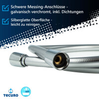 tecuro PREMIUM Brauseschlauch 2,50 m, verdrehsicher, silberglatt, KTW-BWGL