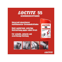 Loctite 55, Gewindedichtfaden 160 m - für Heizung, Trinkwasser und Gas - 2056936