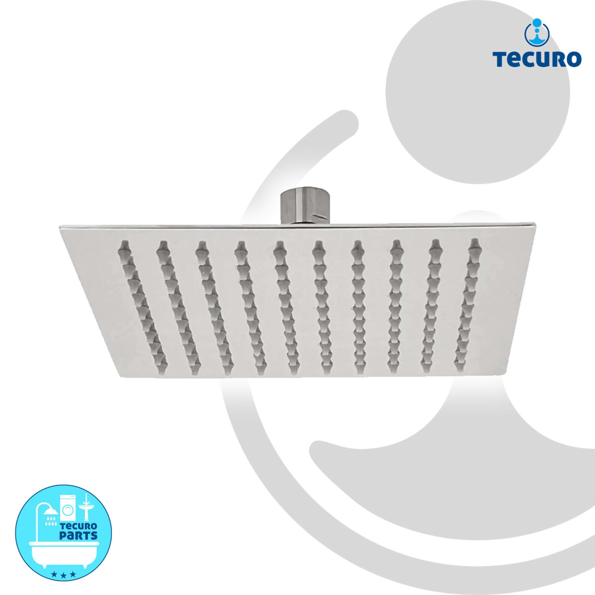 tecuro Edelstahl Duschbrause Regenbrause rechteckig mit...