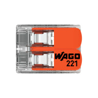 WAGO COMPACT - 2-Leiter - Verbindungsklemme für alle Kabel bis 4 mm² (221-412)