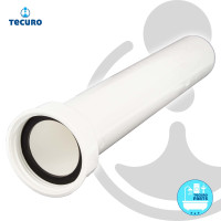 tecuro Tauchrohr - Verstellrohr Ø 40 x 250 mm mit 1 1/2 Zoll Überwurfmutter