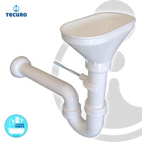 tecuro Trichtersiphon Geruchsverschluss Trichterablauf mit Wandanschluss Ø 40 mm