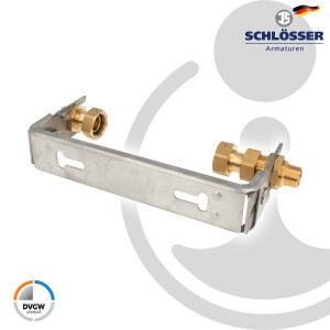 JS Wasserzähler-Bügel 1 x 1 Zoll, für Hauswasserzähler mit Baulänge 190 mm, verstellbar, Edelstahl