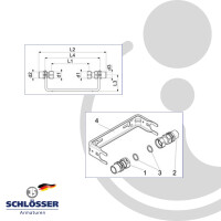JS Wasserzähler-Bügel 1 x 1 Zoll, für Hauswasserzähler mit Baulänge 190 mm, nicht verstellbar, verzinkt