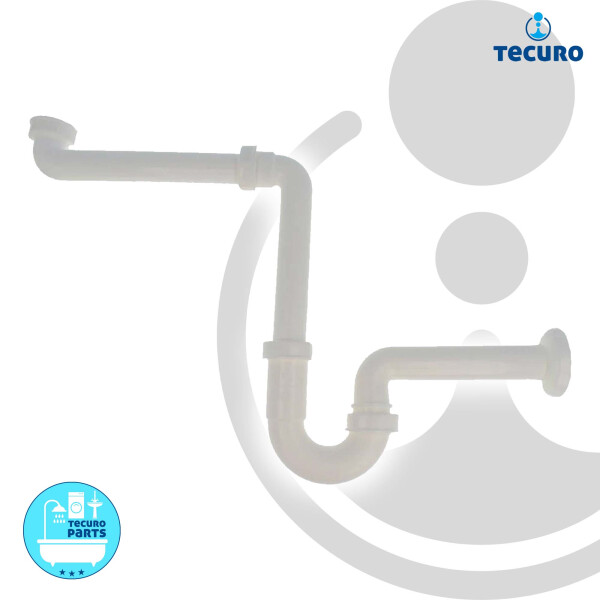 tecuro Raumspar - Röhren Geruchsverschluss 1 1/4 Zoll x 32 mm - für Waschtisch
