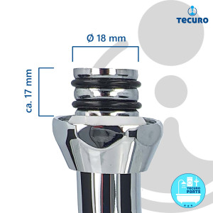 tecuro HU-Auslauf für Stand- und Wandarmaturen Edelstahl verchromt - 250 mm