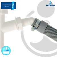 tecuro Waschmaschinen Spülmaschinen Ablaufschlauch ausziehbar von 60 - 200 cm