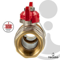 tecuro Kugelhahn mit Verschraubung G 3/4 Zoll x Innengewinde Rp 3/4 Zoll, Messing vernickelt