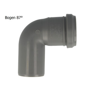 HT Bogen Ø 110 x 87°, mit einseitiger...