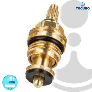 tecuro Universal Ventil Oberteil für Zweigriff-Armaturen und Ventile, 1/2 Zoll - Messing