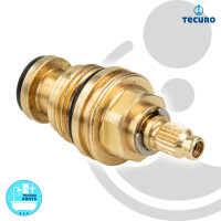 tecuro Universal Ventil Oberteil für Zweigriff-Armaturen und Ventile, 1/2 Zoll - Messing