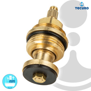 tecuro Universal Ventil Oberteil für Zweigriff-Armaturen und Ventile, 3/4 Zoll - Messing