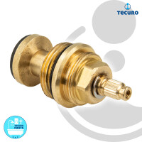 tecuro Universal Ventil Oberteil für Zweigriff-Armaturen und Ventile, 3/4 Zoll - Messing