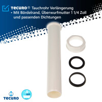tecuro Verstellrohr Tauchrohr Verlängerung 200 mm für Geruchsverschluss