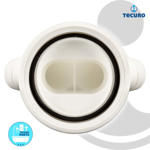 tecuro Y-Doppel-Gerätetülle mit 1 1/2 Zoll Überwurfmutter (IG)