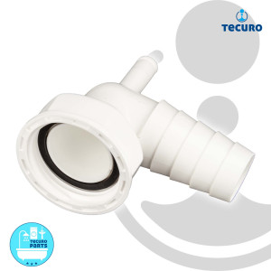 tecuro 90° Geräteanschlusstülle mit Kondensatanschluss Ø 8 mm