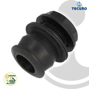 tecuro PUSH-IN Universal Behälterverschraubung Tankdurchführung - für Tanks und Fässer 1 Zoll