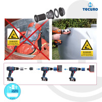 tecuro PUSH-IN Universal Behälterverschraubung 1 Zoll AG - DN 24, Tankdurchführung - für Tanks und Fässer, PP/EPDM