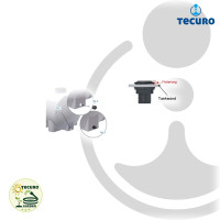 tecuro PUSH-IN Universal Behälterverschraubung Tankdurchführung - für Tanks und Fässer 1 Zoll