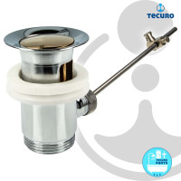 tecuro Exzenter Ab- und Überlaufgarnitur chrom/gold für Waschtisch